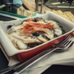 Cogumelos Gratinados c/Queijo Ovelha e Presunto